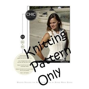 New Bonnie Marie Burns Chic Knits #17 Nicole Lacy Vest Knitting Pattern